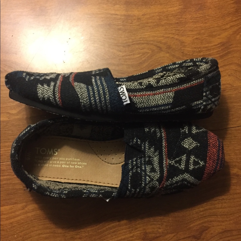 Toms Multicolor Patterned Flats - Picture 4 of 8